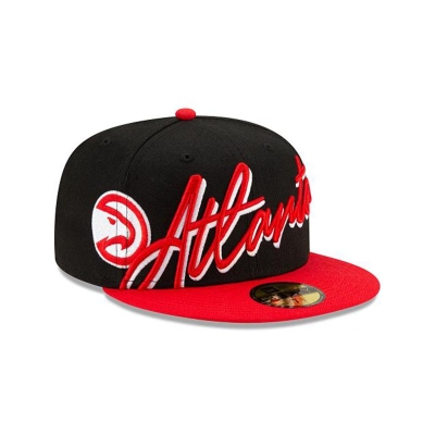 Sapca New Era Atlanta Hawks NBA Cursive 59FIFTY Fitted - Negrii